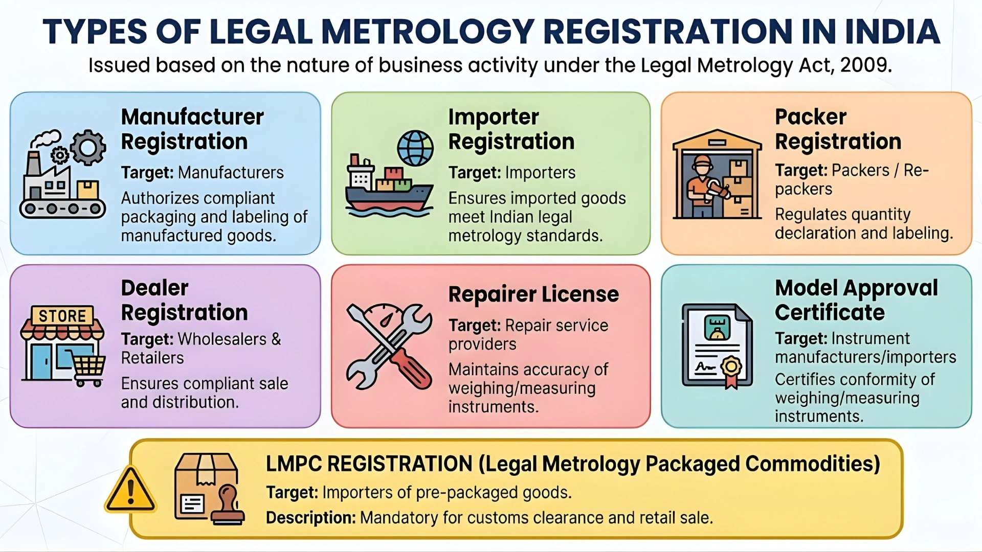 types of legal metrology registration